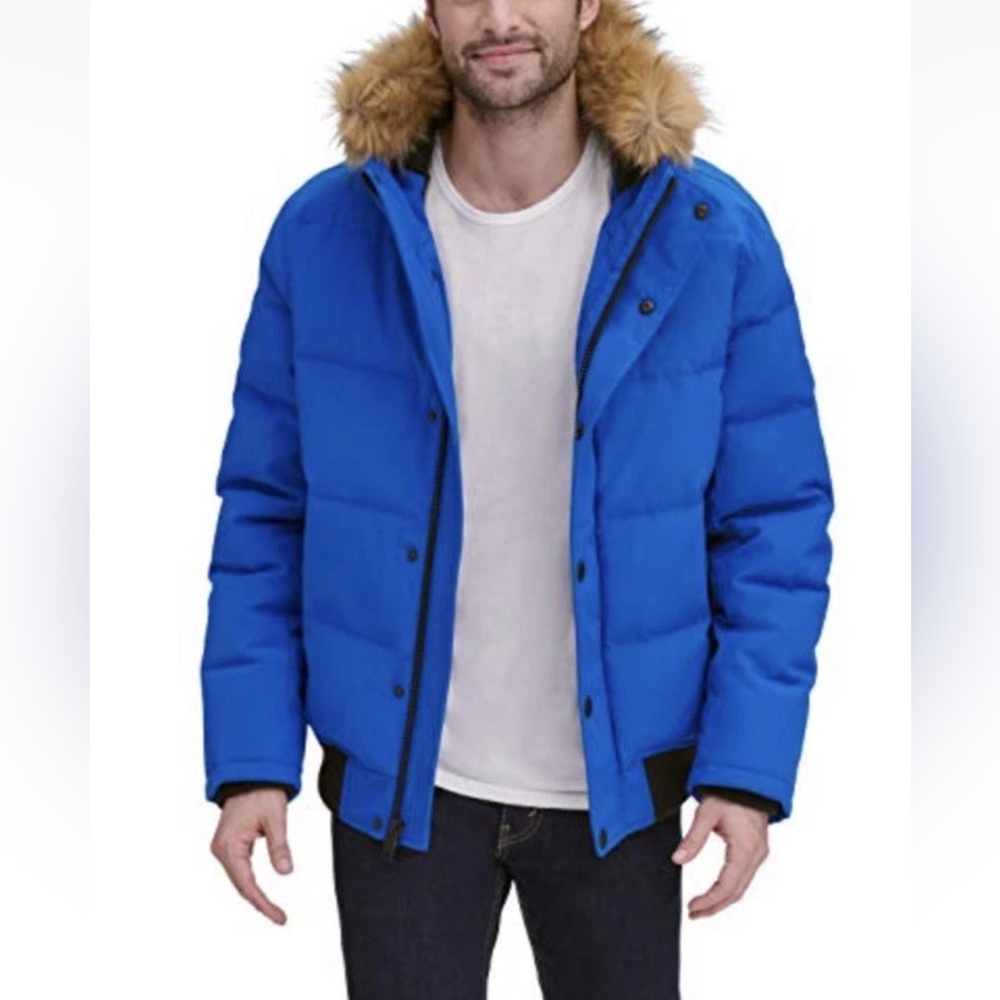 Tommy Hilfiger Men's Arctic Cloth Quilted With Hoodie - Size XXL Blue MSRP $325